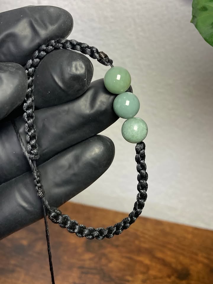 PROMO Pack 3 Pulseras con Jade | Tejidas con Macramé - Ajustables