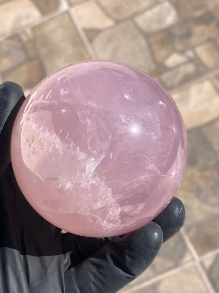 Esfera de Cuarzo Rosa