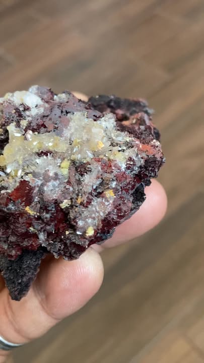 Cuarzo Fénix (Cristales mini, hematita, óxidos, mimetita)