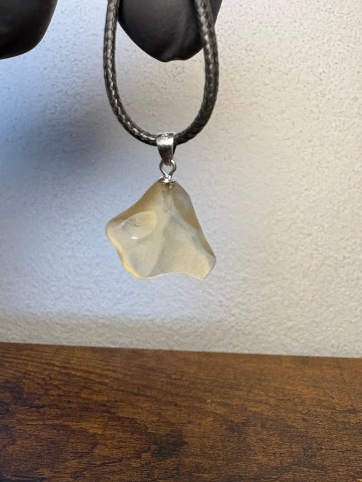 ✨Dije de Cristal del Desierto de Libia - Plata .925 - Con Certificado