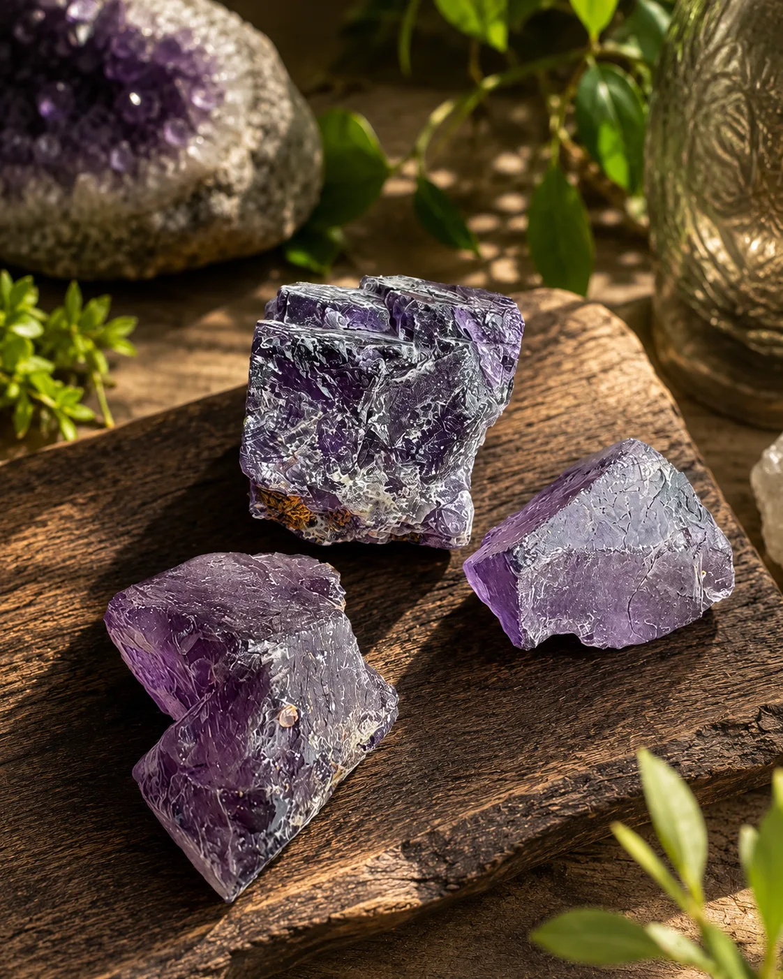 Fluorita Cúbica Fluorescente | Pieza Mineral de Colección